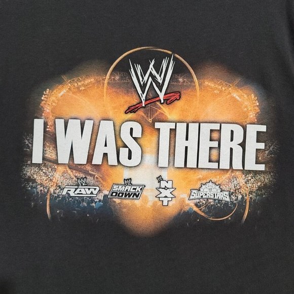 WWE Wrestling "I Was There" T-Shirt John Cena Undertaker SZ Lg Raw SmackDown Blk - Picture 2 of 16